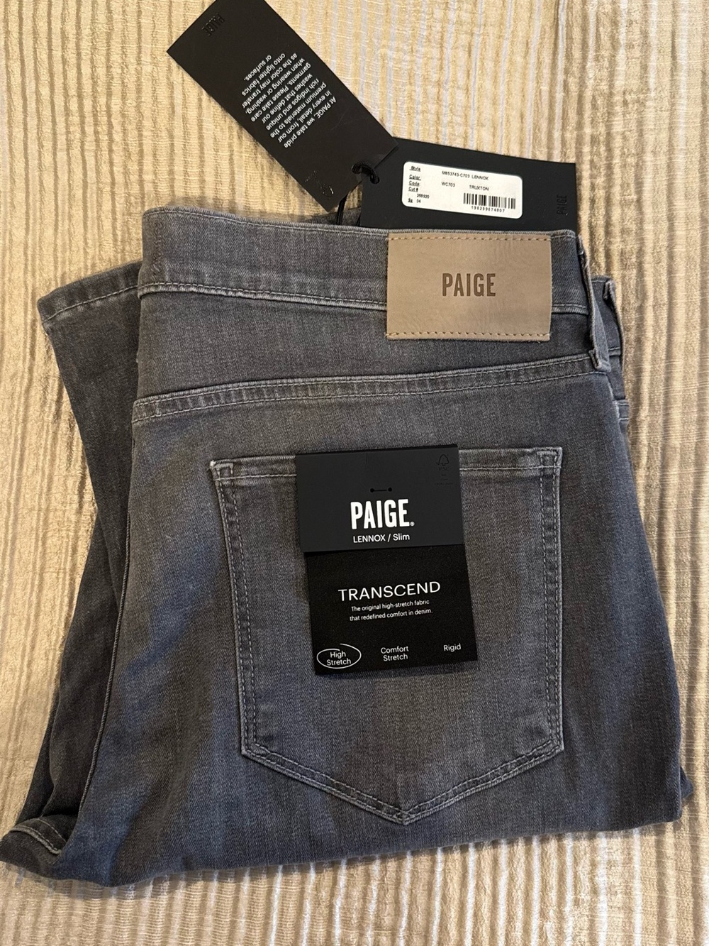PAIGE Men’s Lennox Slim Jeans - Slate Gray